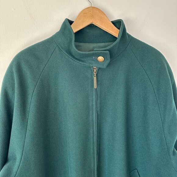 Pendleton Vintage Women’s Virgin Wool Jewel Evergreen Oversized Mock Neck Bomber - Picture 7 of 13
